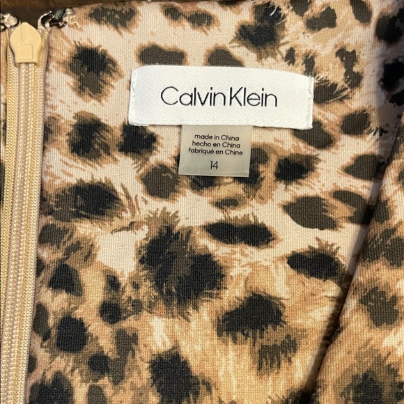Calvin Klein Leopard Print Midi Dress - Picture 9 of 11